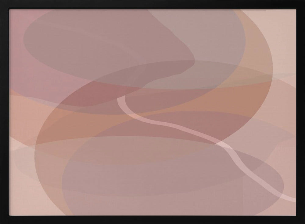 Dusty Rose Vormen 1 | Poster