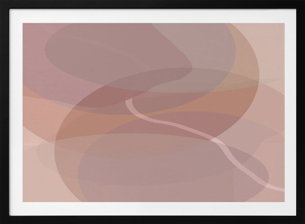 Dusty Rose Vormen 1 | Poster