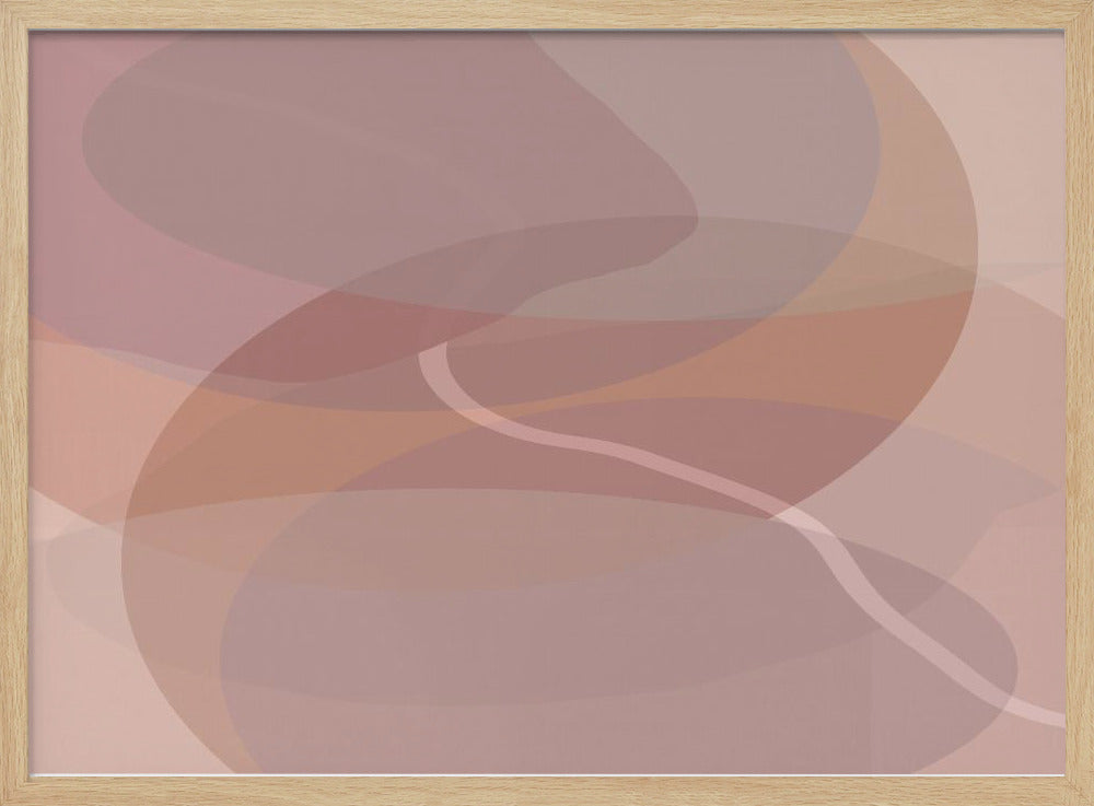Dusty Rose Vormen 1 | Poster
