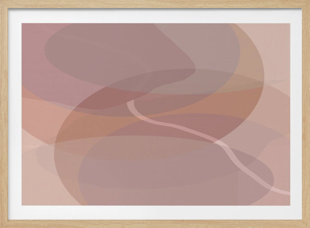 Dusty Rose Vormen 1 | Poster