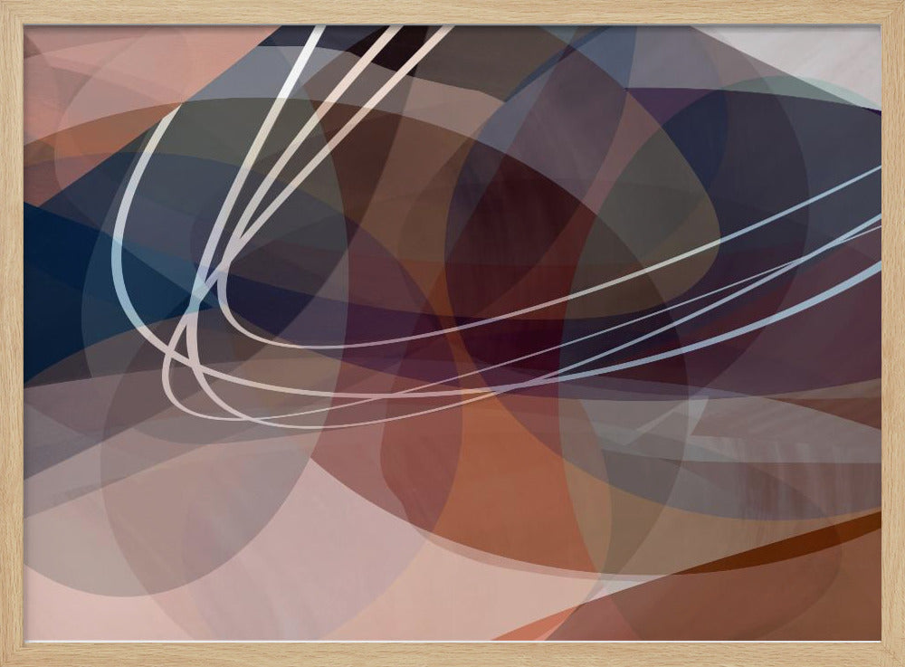 Dusty Rose Vormen 3 | Poster