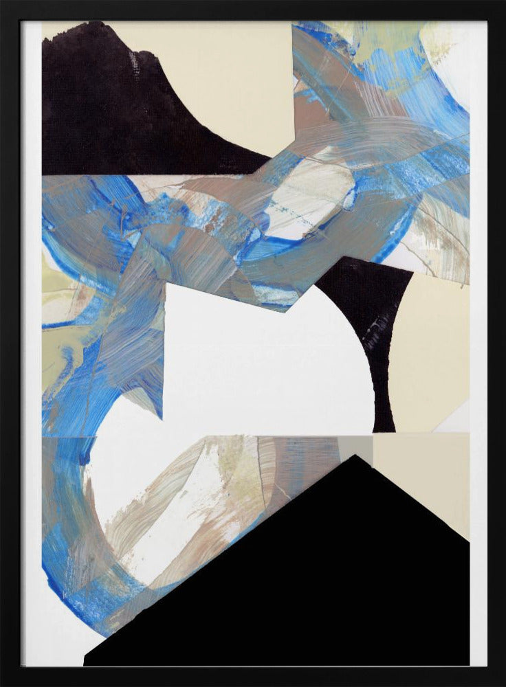 Blauw Neutraal Beige Zwart 2 | Poster