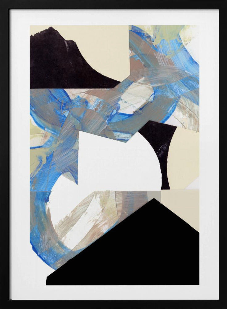 Blauw Neutraal Beige Zwart 2 | Poster
