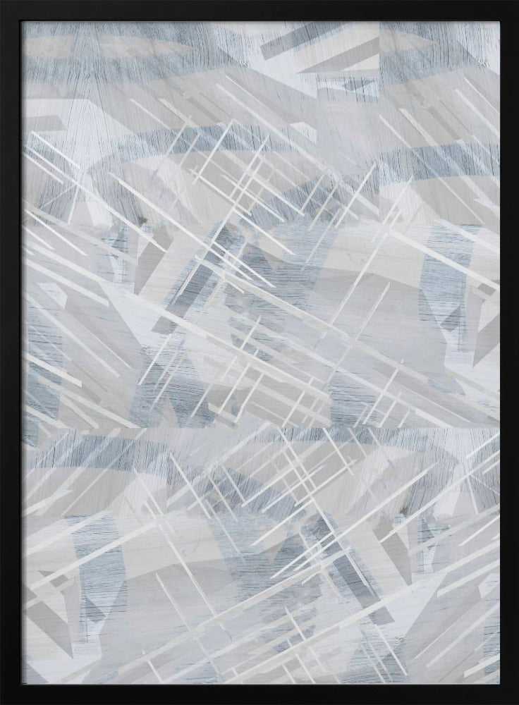 Kalm Grijs Wit Abstract 2 | Poster