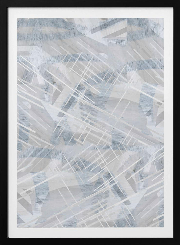 Kalm Grijs Wit Abstract 2 | Poster