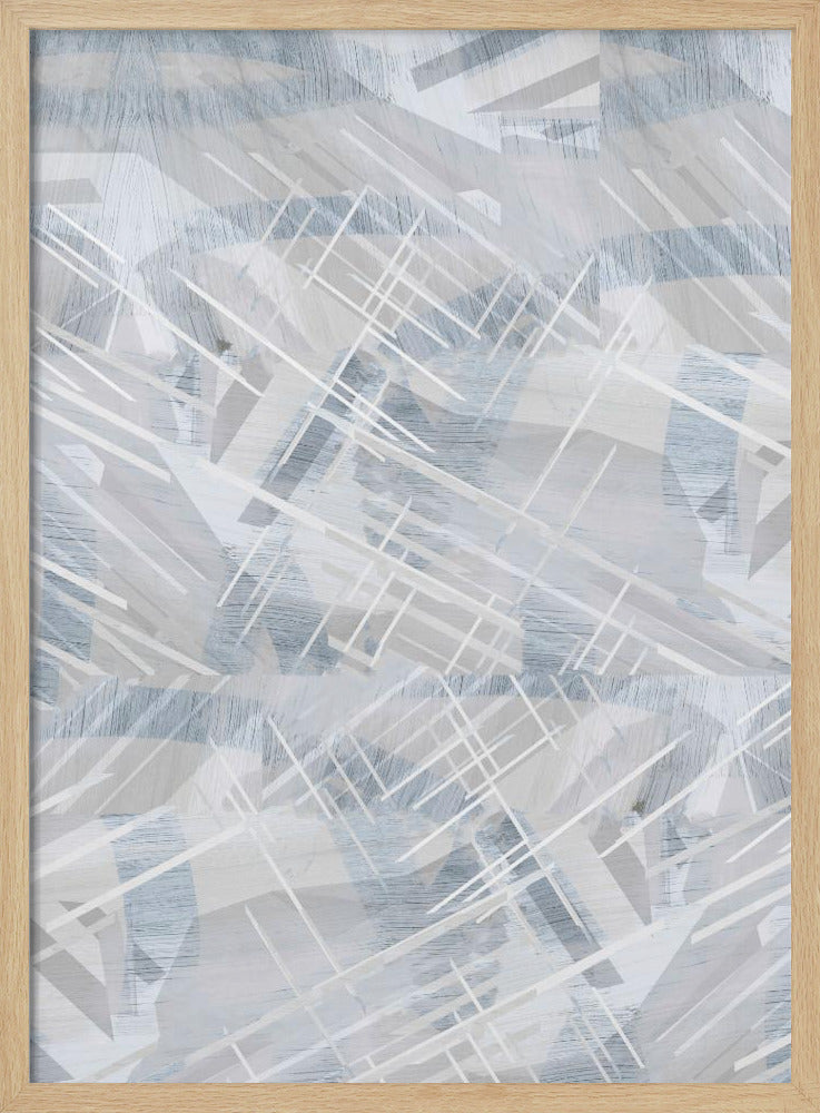 Kalm Grijs Wit Abstract 2 | Poster