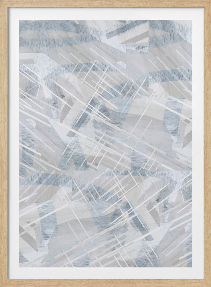 Kalm Grijs Wit Abstract 2 | Poster