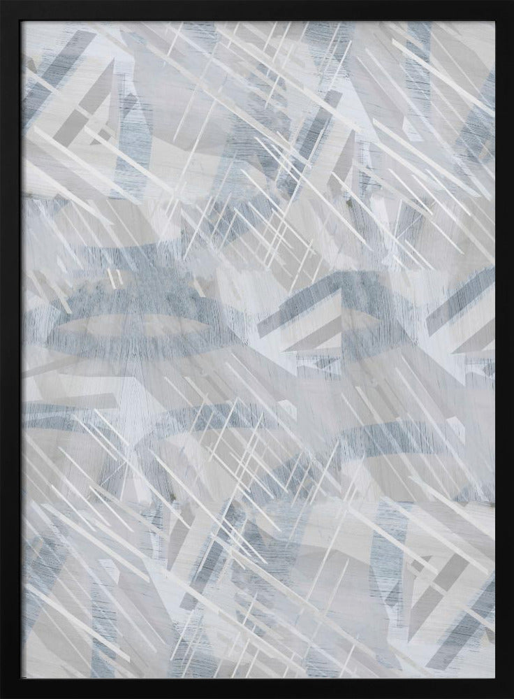Kalm Grijs Wit Abstract 1 | Poster