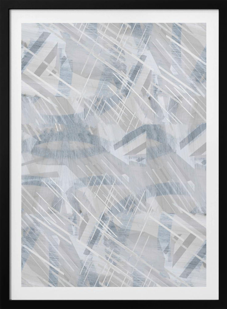 Kalm Grijs Wit Abstract 1 | Poster
