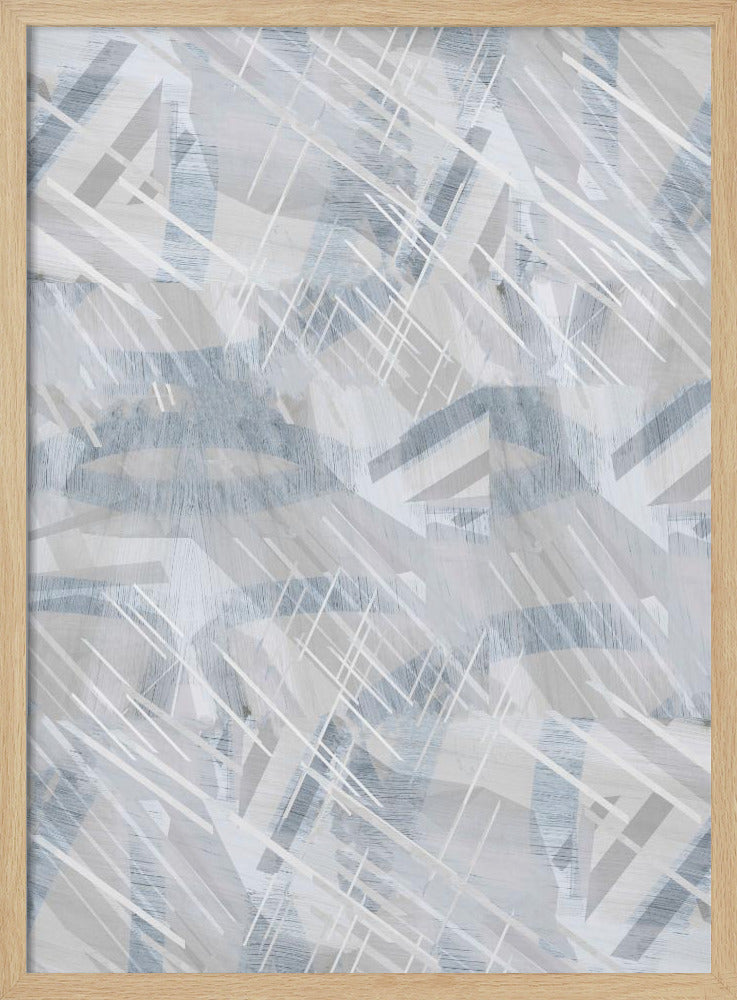 Kalm Grijs Wit Abstract 1 | Poster