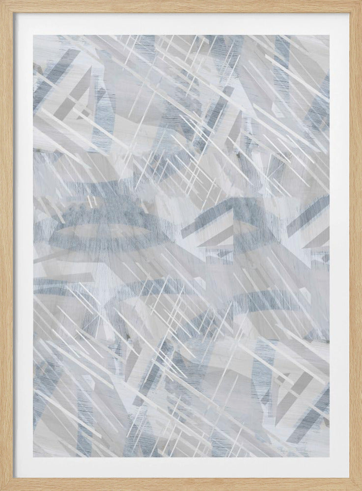 Kalm Grijs Wit Abstract 1 | Poster