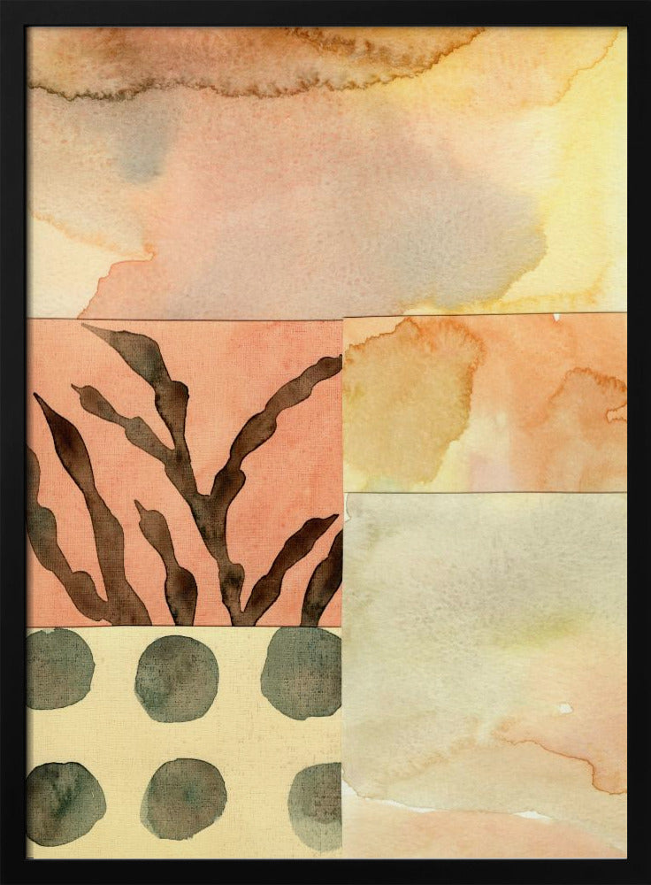 Aquarel abstracte compositie 9 | Poster