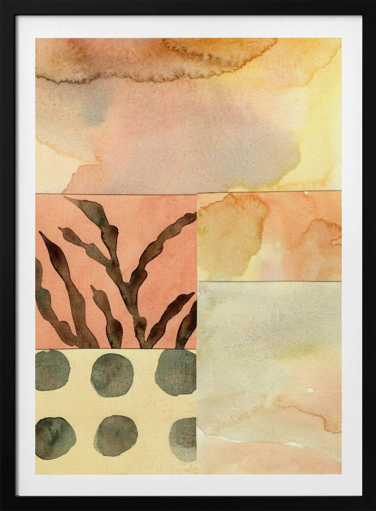 Aquarel abstracte compositie 9 | Poster