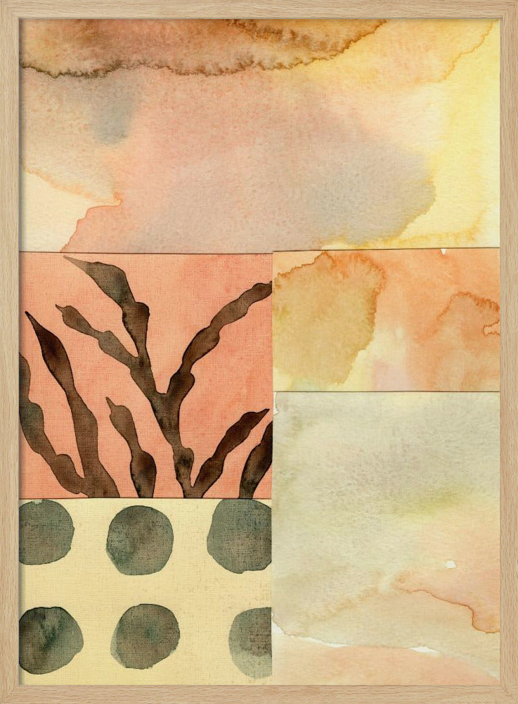 Aquarel abstracte compositie 9 | Poster