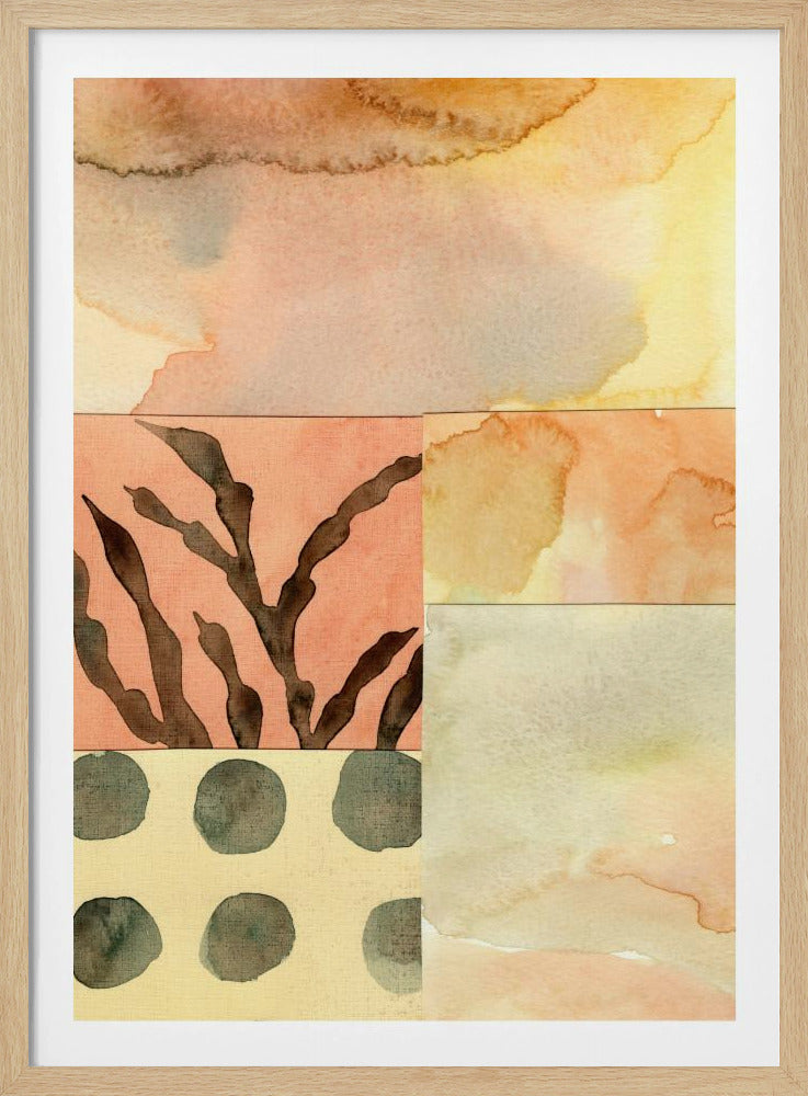 Aquarel abstracte compositie 9 | Poster