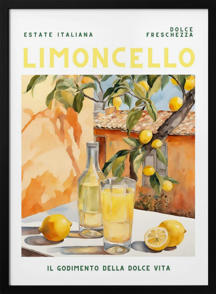 Limoncello, Aquarell, Vers | Poster