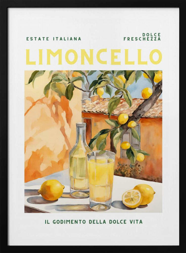 Limoncello, Aquarell, Vers | Poster