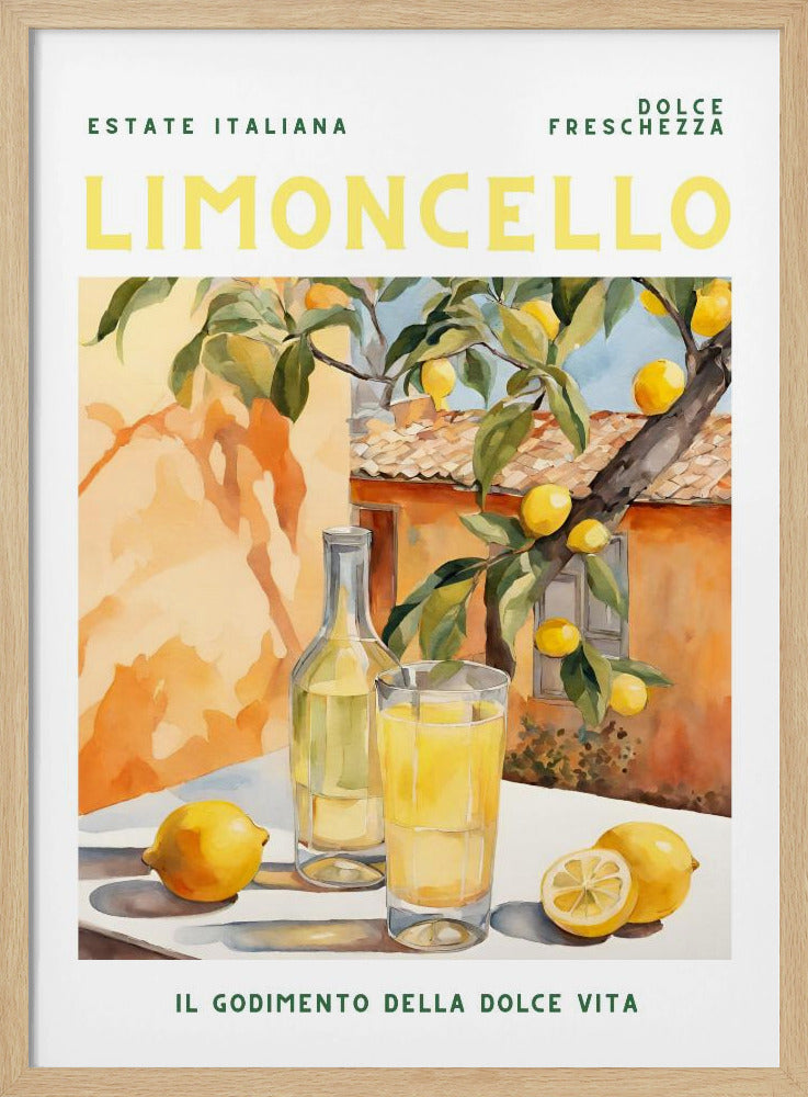 Limoncello, Aquarell, Vers | Poster