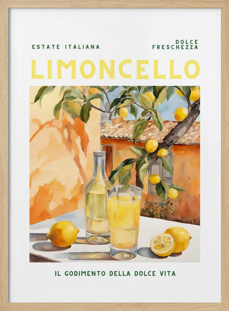Limoncello, Aquarell, Vers | Poster