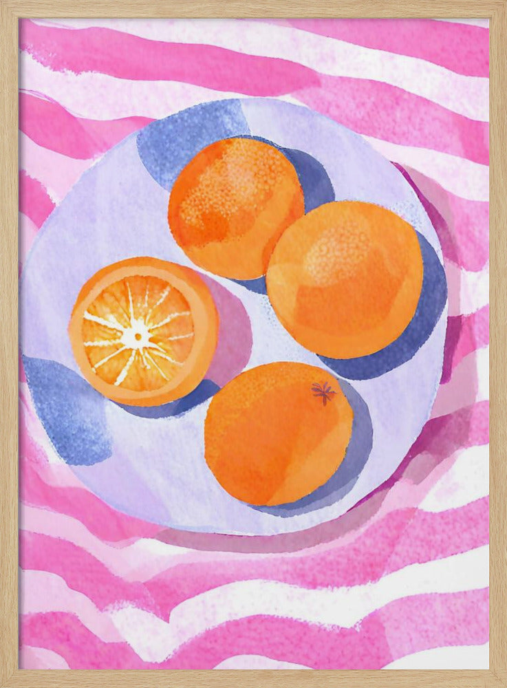 Oranje op de teller | Poster