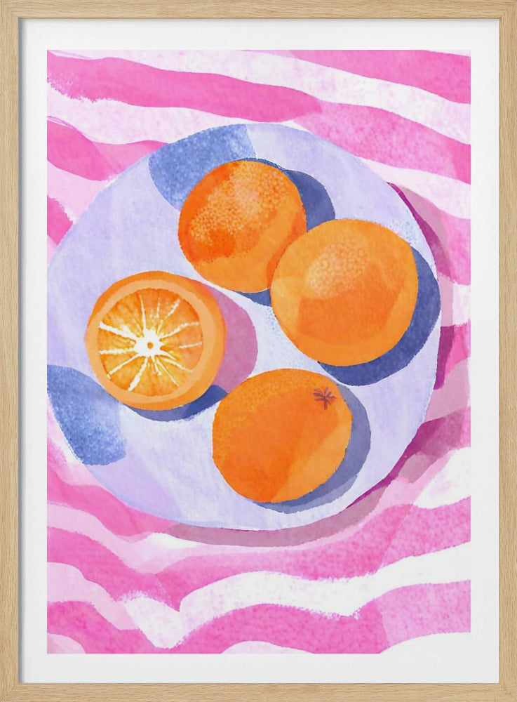 Oranje op de teller | Poster