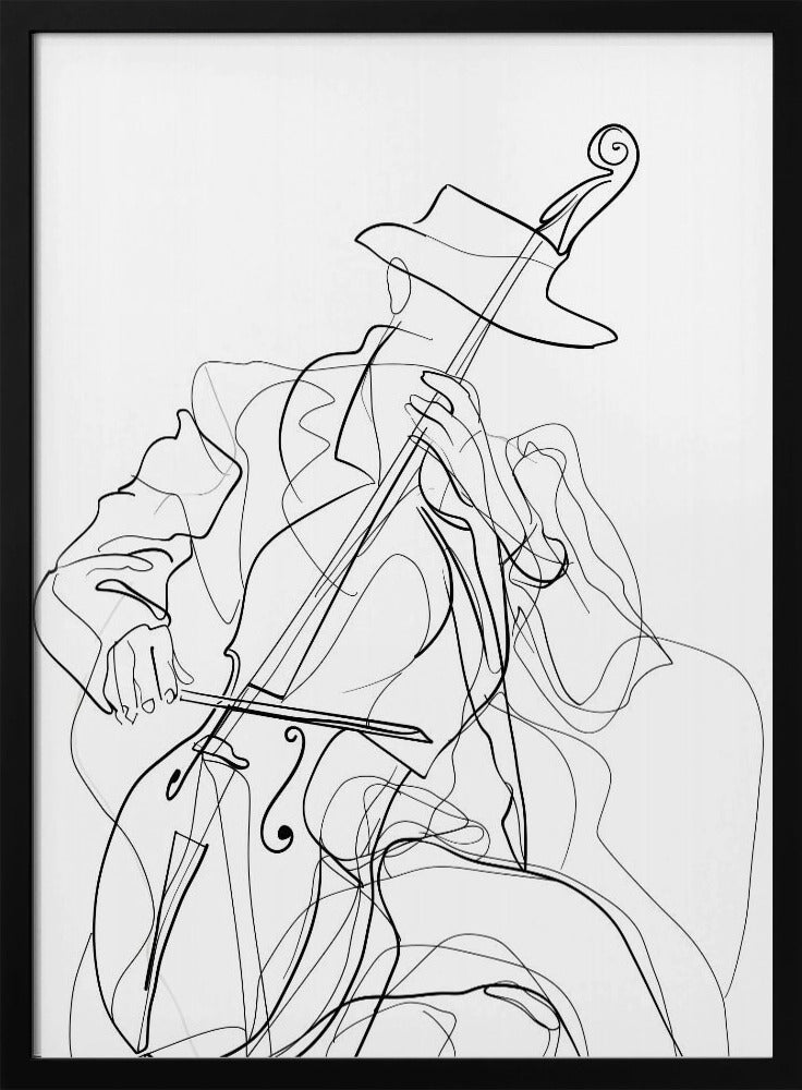 Line Art Muzikant 1 | Poster
