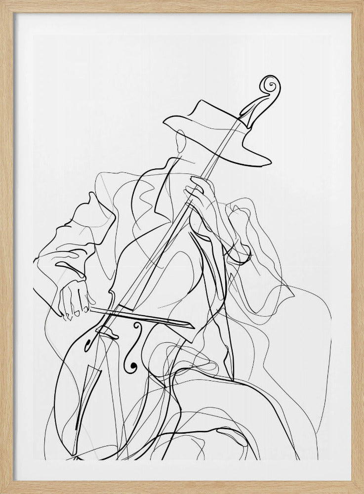 Line Art Muzikant 1 | Poster