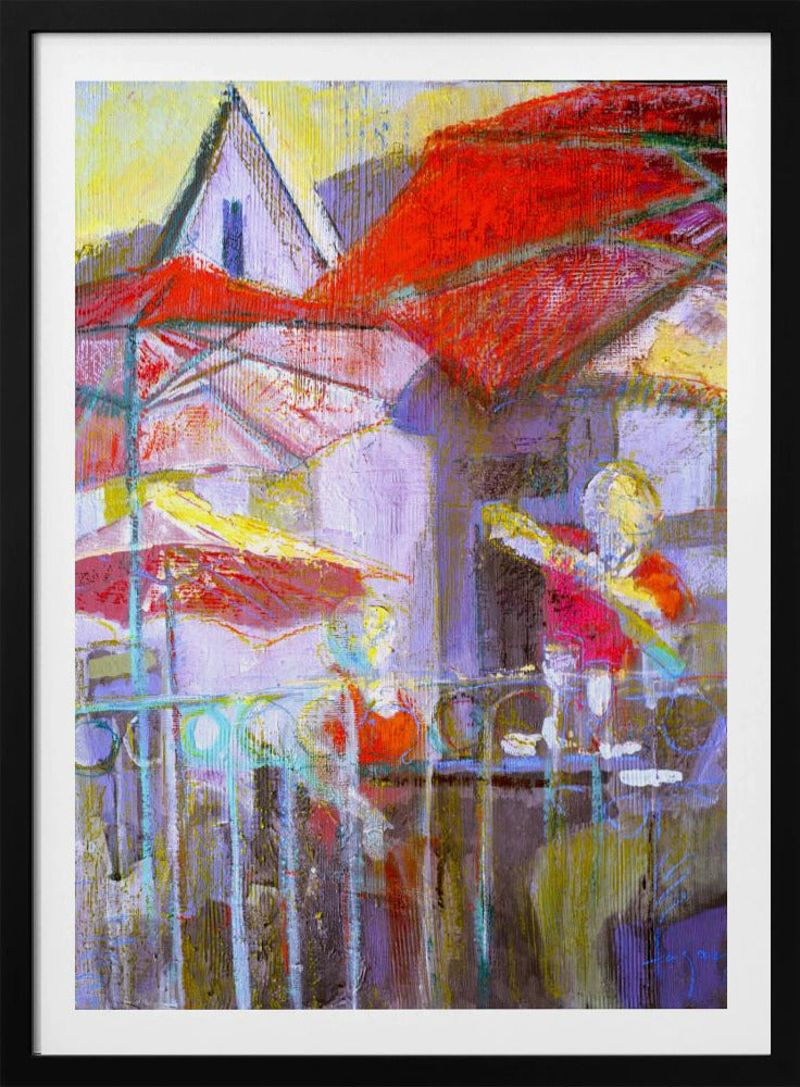 Rode paraplu's | Poster