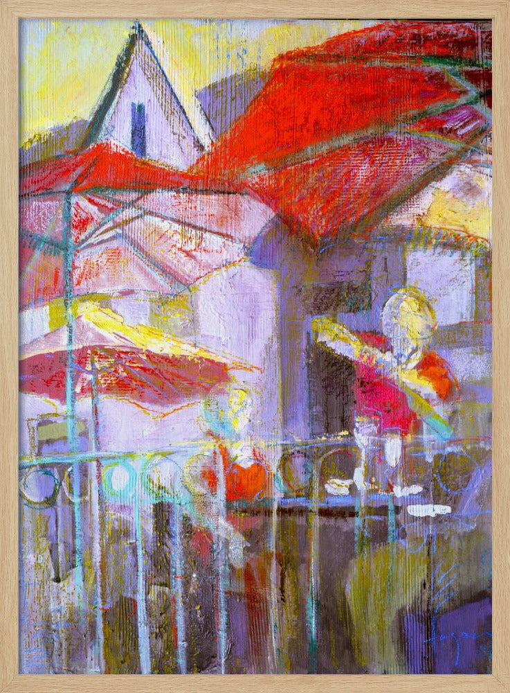 Rode paraplu's | Poster