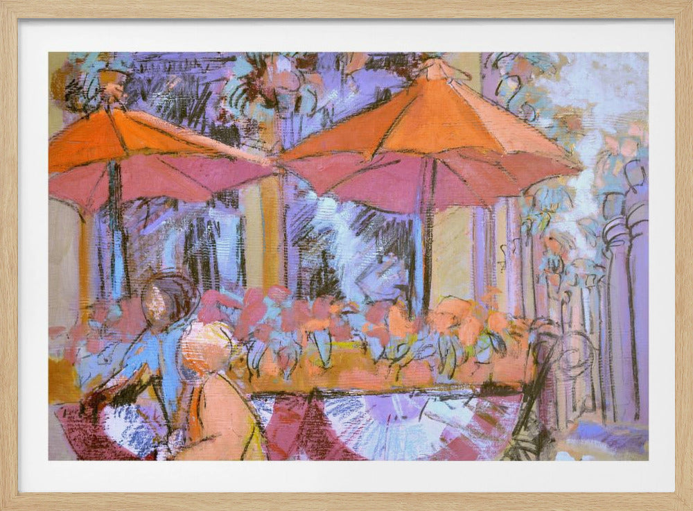 Zonnig Café Moment | Poster