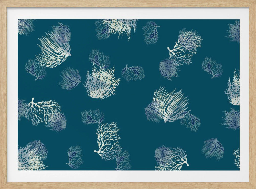 Blauwe Koraalmix | Poster