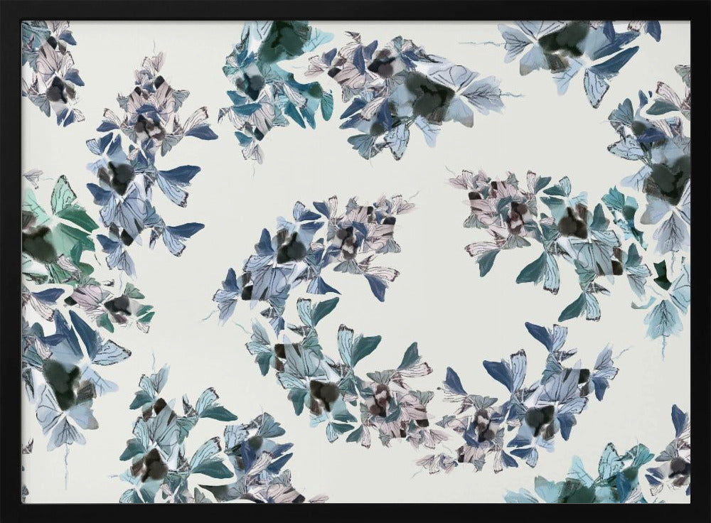 Blauwe bloemenmix | Poster
