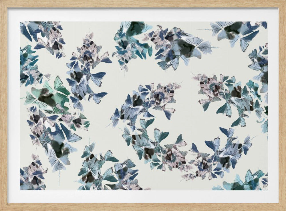 Blauwe bloemenmix | Poster