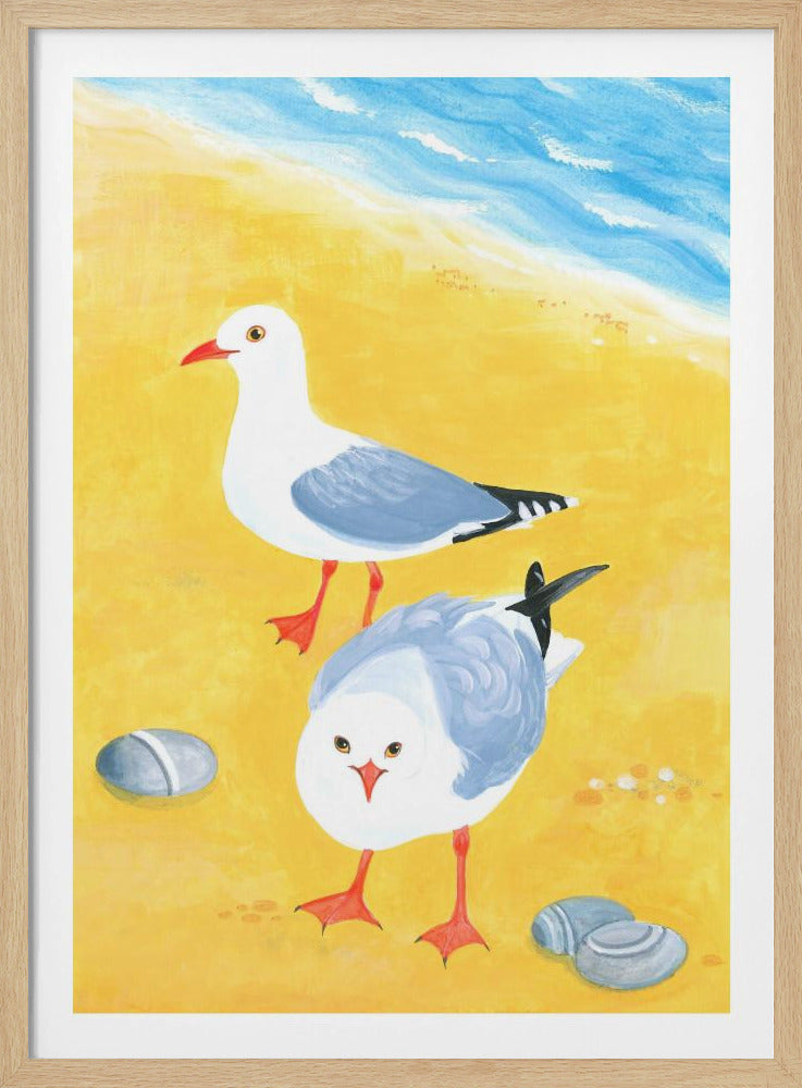 Meeuwen aan zee | Poster