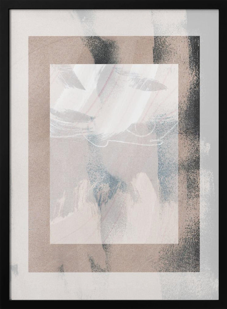 Abstracte penseelstreken 17 | Poster