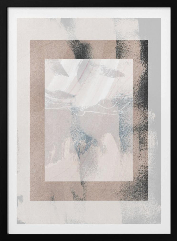 Abstracte penseelstreken 17 | Poster
