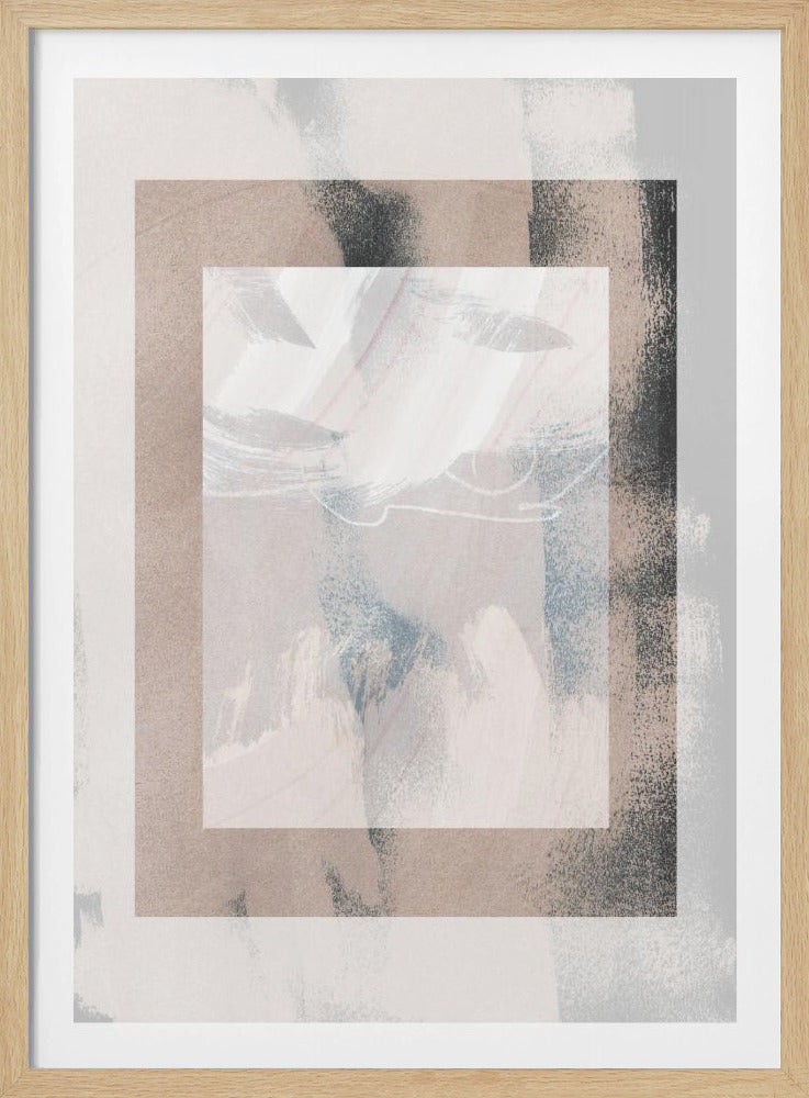 Abstracte penseelstreken 17 | Poster