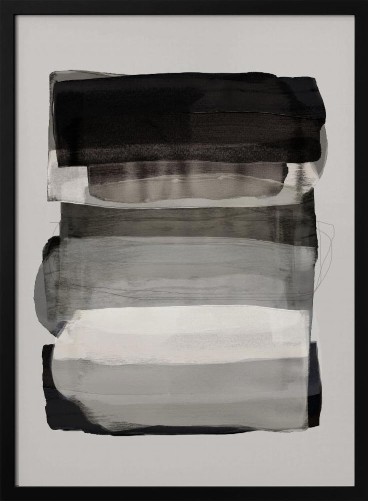 Abstracte penseelstreken 79 | Poster