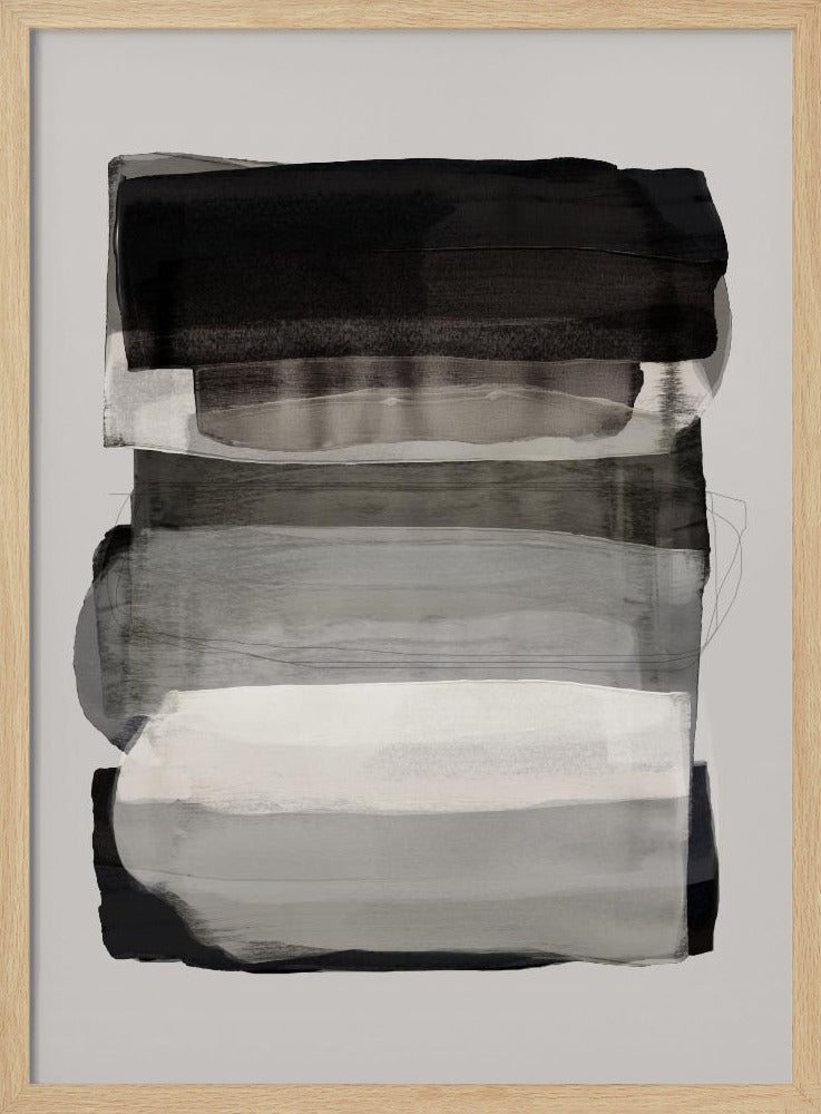 Abstracte penseelstreken 79 | Poster