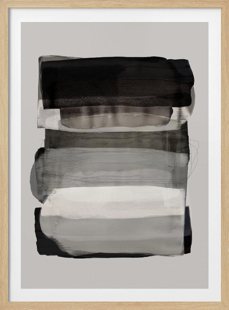 Abstracte penseelstreken 79 | Poster