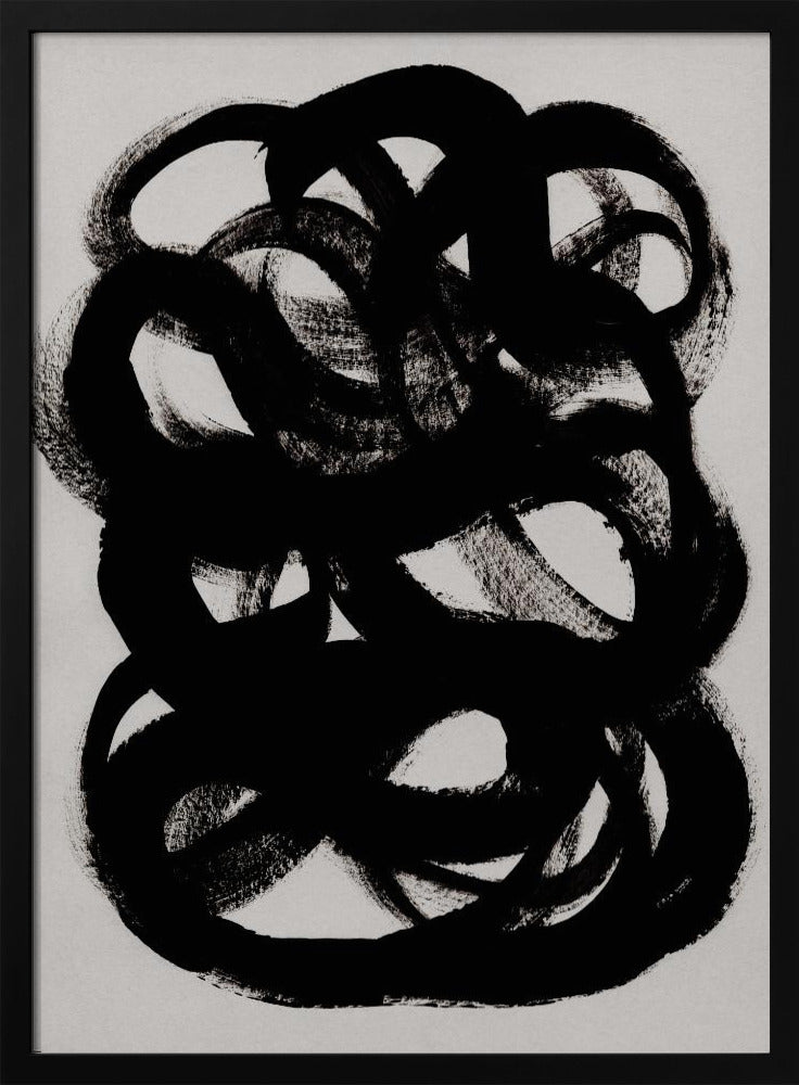 Abstracte penseelstreken 84 | Poster