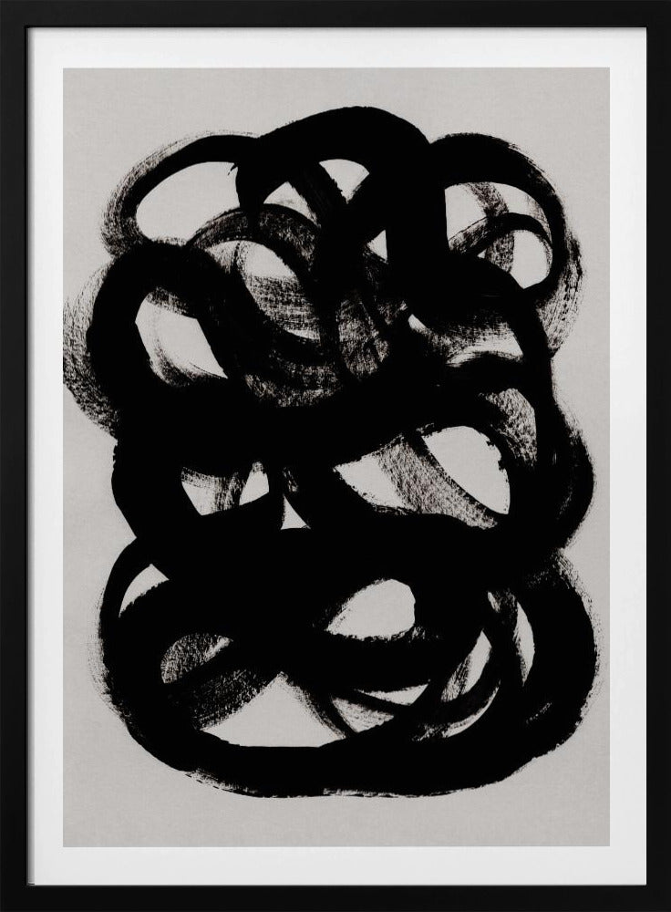 Abstracte penseelstreken 84 | Poster