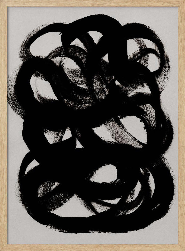 Abstracte penseelstreken 84 | Poster