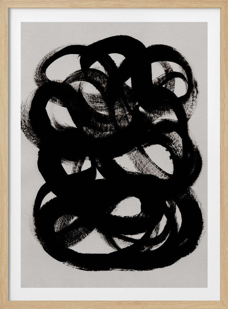 Abstracte penseelstreken 84 | Poster