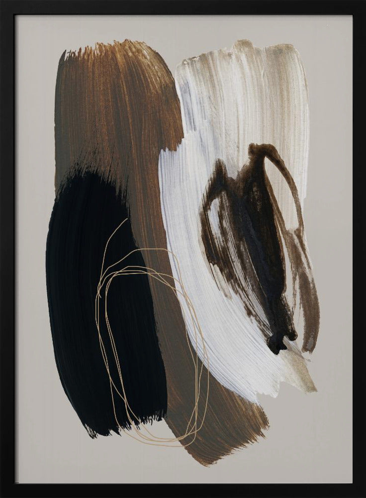 Abstracte penseelstreken 108X | Poster