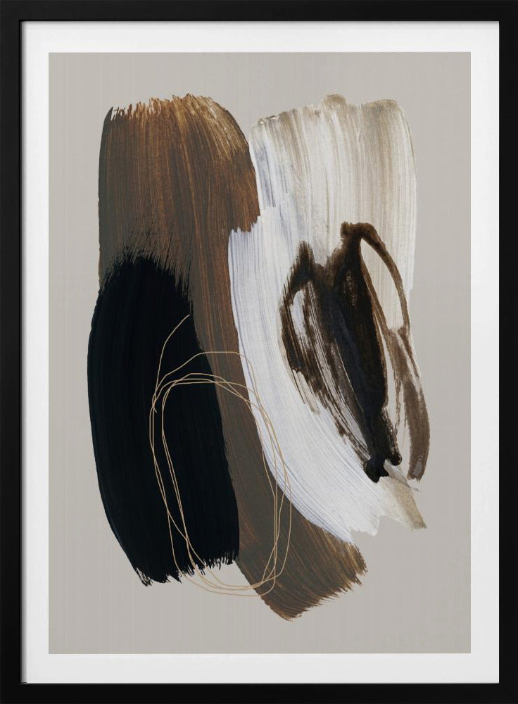 Abstracte penseelstreken 108X | Poster