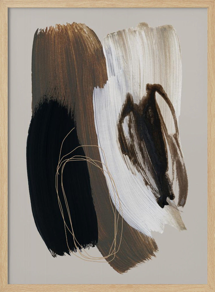 Abstracte penseelstreken 108X | Poster