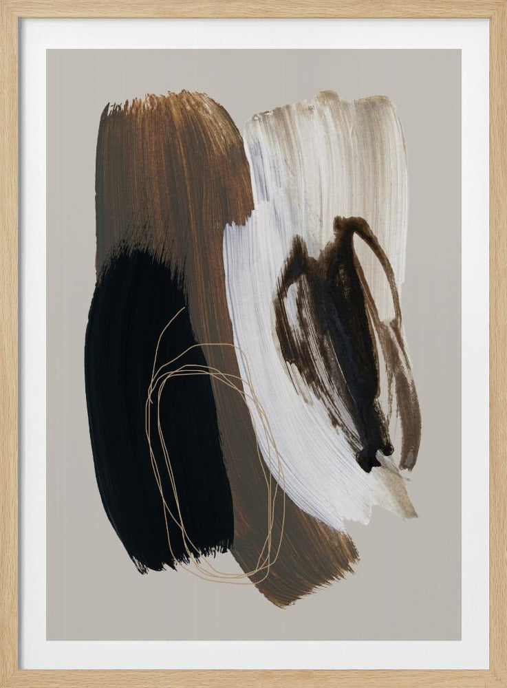 Abstracte penseelstreken 108X | Poster