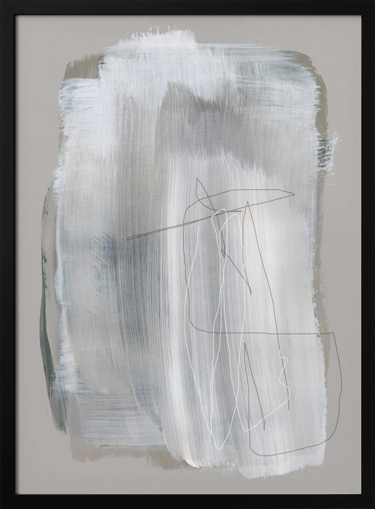 Abstracte penseelstreken 109 | Poster