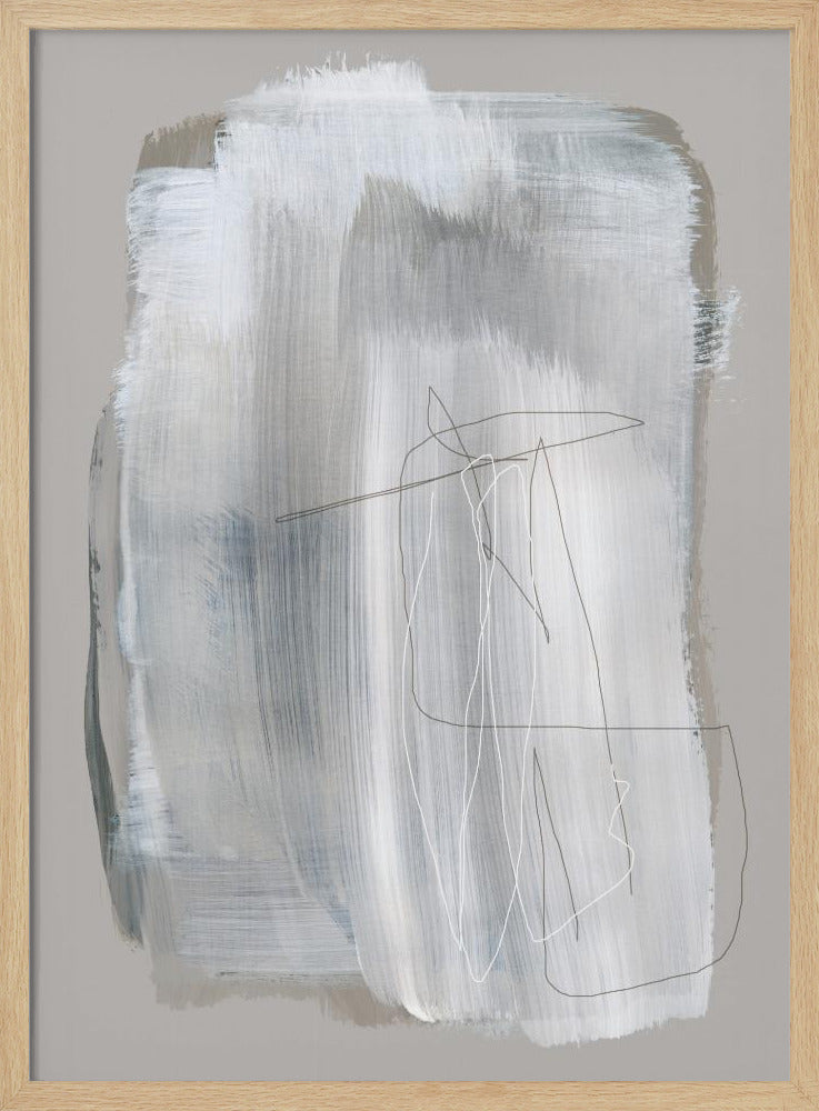 Abstracte penseelstreken 109 | Poster